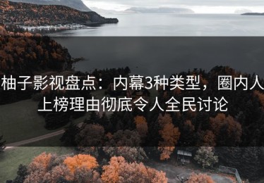 柚子影视盘点：内幕3种类型，圈内人上榜理由彻底令人全民讨论