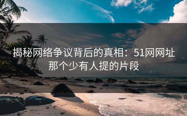 揭秘网络争议背后的真相:51网网址那个少有人提的片段 揭秘网络争议背后的真相:51网网址那个少有人提的片段